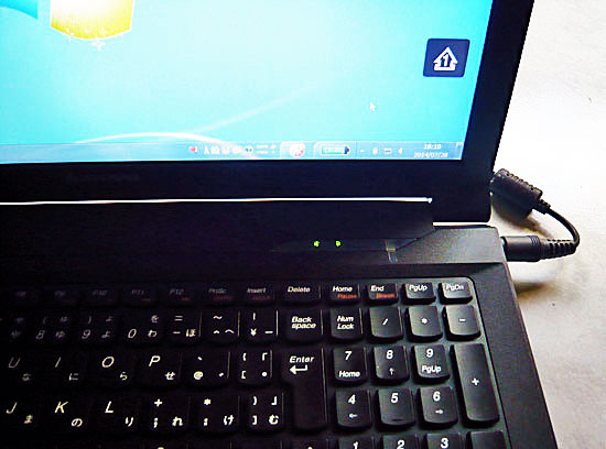 Lenovo B590のキーボード